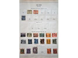 collectie vanaf 1852 met beter materiaal w.b. Nederland nr. 1 met mooi Hattem C en nr. 101 in deels gemengde kwaliteit in 3 o