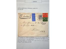 collectie luchtpost Nederland-Engeland en Engeland-Nederland 1921-1946,40 poststukken w.b. betere vluchten, gebruik luchtpost