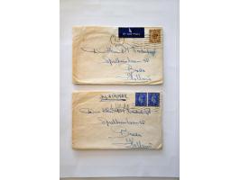 collectie luchtpost Nederland-Engeland en Engeland-Nederland 1921-1946,40 poststukken w.b. betere vluchten, gebruik luchtpost