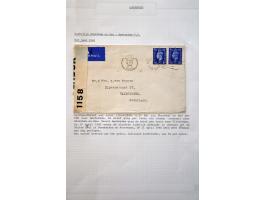 collectie luchtpost Nederland-Engeland en Engeland-Nederland 1921-1946,40 poststukken w.b. betere vluchten, gebruik luchtpost