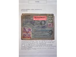 collectie luchtpost Nederland-Engeland en Engeland-Nederland 1921-1946,40 poststukken w.b. betere vluchten, gebruik luchtpost