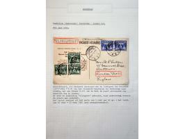 collectie luchtpost Nederland-Engeland en Engeland-Nederland 1921-1946,40 poststukken w.b. betere vluchten, gebruik luchtpost