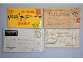 post(waarde)stukken, collectie w.b. beter Indië (o.a. Rode Olifant Y-brigade Denpasar, nieuwjaarskaarten politionele acties e