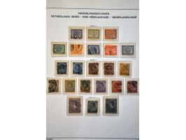 collectie vanaf 1864 met enkele betere ex. en series (w.b. Bernardfonds gestempeld, En Face Antillen *) in 3 Schaubek klemban