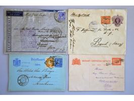ca. 180 post(waarde)stukken w.b. beter Indië (o.a. deviezencensuur, verdragstatenpost Olympiafahrt en prentbriefkaarten) in d