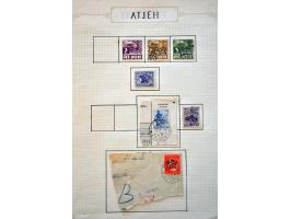 collectie met betere ex. (o.a. Lombok 5 cent cijfer "zon met stralen"), interimperiode en Indonesië met doubletten, fragmente