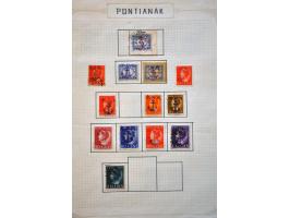 collectie met betere ex. (o.a. Lombok 5 cent cijfer "zon met stralen"), interimperiode en Indonesië met doubletten, fragmente