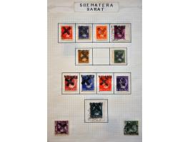 collectie met betere ex. (o.a. Lombok 5 cent cijfer "zon met stralen"), interimperiode en Indonesië met doubletten, fragmente