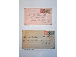 grootrondstempels ARUBA (25x), BONAIRE (23x w.b.op nr.78), CURAÇAO (46x w.v. 2 op poststuk), SABA (21x w.v. 2 op poststuk), S
