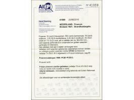 Stempelproeven in de gekozen kleuren 15 cent t/m 7½ gulden, elk in velletje van ca. 90x100 mm met aan 4 zijden verhoogde rand