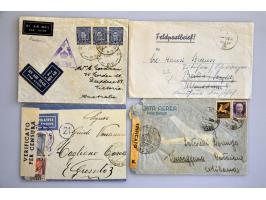 95 censored air mail letters about 1941-1944, mostly Africa and Asia with flight FAM 22, in album