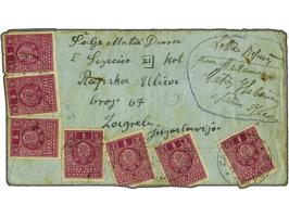 Postage due 50 c (5x) and 1 Frc on unfranked letter Zagreb Yougoslavia-Bosses Alpes France 12.V.38, written lettre refusés an
