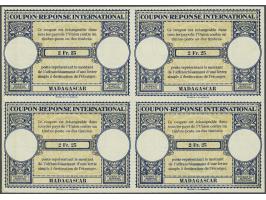 type London 2 Fr. 25 in a block of 4 which originated from the King Fuad collection, probably a unique postal stationary item