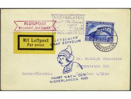 Flight to the Netherlands by the Graf Zeppelin 11-11-1930. Südamerikafahrt 2 mark blue on cover with all the relevant cachets