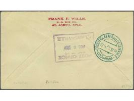 Airmail. Balbo-flight $ 4,50 yellow-brown on cover Shoal Harbour 7-8-1933 to Toronto with at reverse the rare marking Post Of