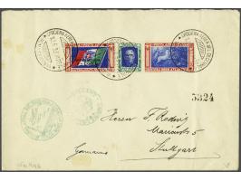 Airmail. Triptych Balbo-flight 19,75 lire pilot Ulisse Longo on cover 10-6-1933 carried on the stage Rome-Amsterdam to Stuttg