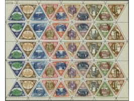 Vignettes Earthquake in Calabria and Sicily 1908 in complete unmounted mint sheet of 50, very fine