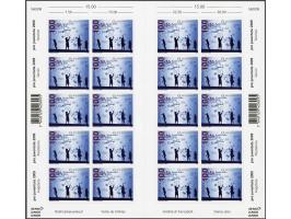 Pro Juventute 2009 85 - 100 centimes in complete minisheets of 20 including 5 pairs with interpanneau