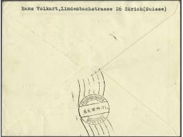 Pan-America Flight of the Graf Zeppelin 1930. $ 1,30 brown on cover from Havana (Cuba) via Lakehurst to Zürich (Switzerland) 