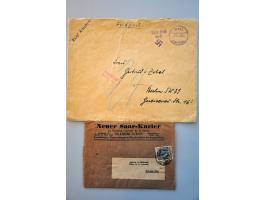 ruim 65 post(waarde)stukken 1920-1957 w.b. Volksabstimmung 1935, die Saar ist Deutsch, fdcs, stempels etc.