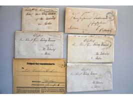 5 veldpost brieven en 1 kaart uit de Frans-Pruissische Oorlog 1870-1871 uit Frankrijk, w.b. 4 brieven met inhoud