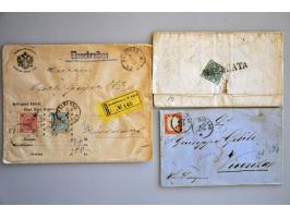 post(waarde)stukken meest ouder materiaal met klassiek w.b. Duitsland en Staten, Italië, Great Britain (Penny Black 2e keus) 