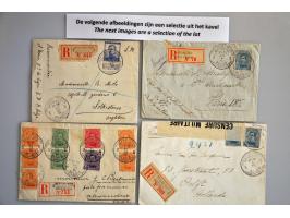 95 poststukken 1914-ca.1940 met militaire stempels postes militaires met veel verschillende nummers en 10 stuks aangetekend (