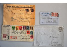 ca.120 poststukken w.b. rond 1800 met transitstempels, waardebrieven, mengfrankeringen met Oostenrijk 1938-1945, militaire ka