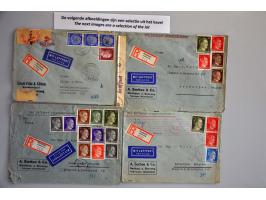 ca. 250 covers 1942-1945 w.b. veel gecensureerd naar België in doosje