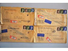 ca. 250 covers 1942-1945 w.b. veel gecensureerd naar België in doosje