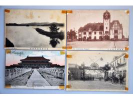 origineel archiefje van 48 stuks kamppost ansichtkaarten vanuit diverse krijgsgevangenkampen in China (o.a. Tsingtau), en Jap