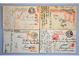 origineel archiefje van 48 stuks kamppost ansichtkaarten vanuit diverse krijgsgevangenkampen in China (o.a. Tsingtau), en Jap