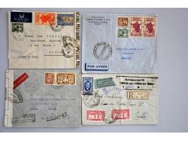 67 luchtpoststukken 1938-juni 1940 Franse luchtvaartmaatschappij w.b. buitenlandse meelopers, veel naar Indochina (w.b. ongel