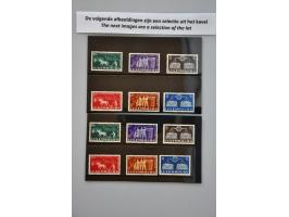 diverse betere poststukken, kaarten en vouwbladen, tevens 2x Mi. 478-483 en 20x Mi. 1185-1189 complete velletjes) **, in plat