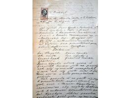 300 oude(re) poststukken w.b. briefkaarten, krantenzegels op complete kranten, oude fiscaalzegels op formulieren, pakketkaart