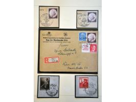collectie post(waarde)stukken en fragmenten Anschluss en Tweede Wereldoorlog en iets na de WO II, in klemband
