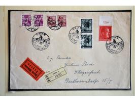 collectie post(waarde)stukken en fragmenten Anschluss en Tweede Wereldoorlog en iets na de WO II, in klemband