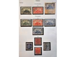 collectie 1863-1989 met betere ex. in 2 Schaubek albums