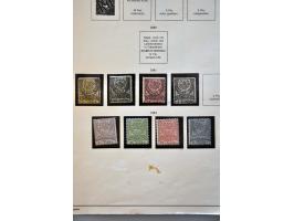 collectie 1863-1989 met betere ex. in 2 Schaubek albums