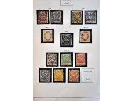 collectie 1863-1989 met betere ex. in 2 Schaubek albums