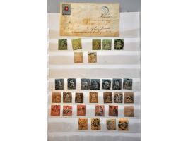 collectie 1850-1945 met beter klassiek, Staande Helvetia gespecialiseerd op tandingen (o.a. 9½), blok Pro Juventute 1941 op p
