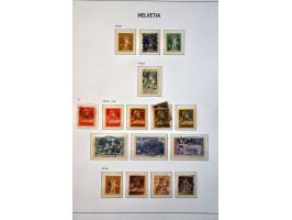 collectie 1850-1945 met beter klassiek, Staande Helvetia gespecialiseerd op tandingen (o.a. 9½), blok Pro Juventute 1941 op p