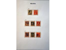 collectie 1850-1945 met beter klassiek, Staande Helvetia gespecialiseerd op tandingen (o.a. 9½), blok Pro Juventute 1941 op p