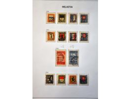 collectie 1850-1945 met beter klassiek, Staande Helvetia gespecialiseerd op tandingen (o.a. 9½), blok Pro Juventute 1941 op p