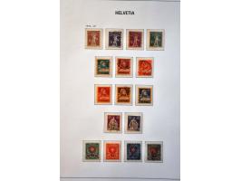 collectie 1850-1945 met beter klassiek, Staande Helvetia gespecialiseerd op tandingen (o.a. 9½), blok Pro Juventute 1941 op p