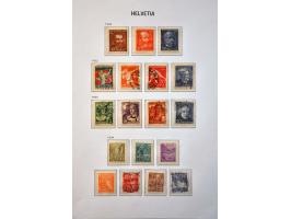 collectie 1850-1945 met beter klassiek, Staande Helvetia gespecialiseerd op tandingen (o.a. 9½), blok Pro Juventute 1941 op p