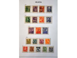 collectie 1850-1945 met beter klassiek, Staande Helvetia gespecialiseerd op tandingen (o.a. 9½), blok Pro Juventute 1941 op p