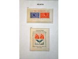 collectie 1850-1945 met beter klassiek, Staande Helvetia gespecialiseerd op tandingen (o.a. 9½), blok Pro Juventute 1941 op p