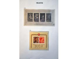 collectie 1850-1945 met beter klassiek, Staande Helvetia gespecialiseerd op tandingen (o.a. 9½), blok Pro Juventute 1941 op p