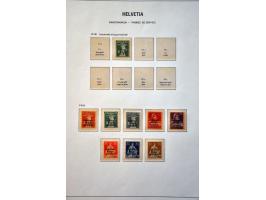 collectie 1850-1945 met beter klassiek, Staande Helvetia gespecialiseerd op tandingen (o.a. 9½), blok Pro Juventute 1941 op p